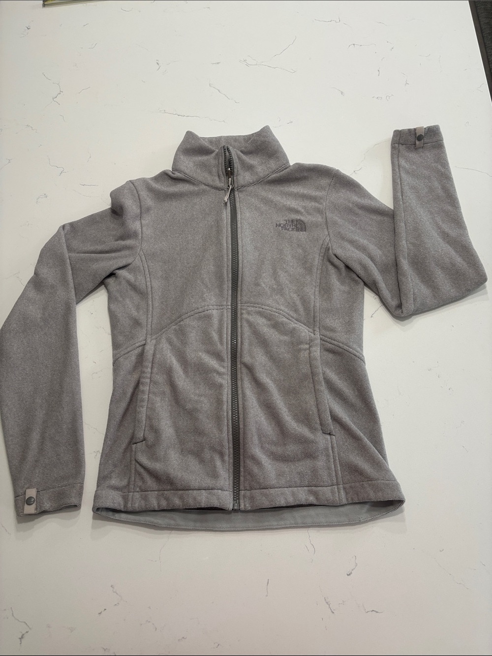 The North Face Gray Full-Zip Fleece Jacket - Women's XS